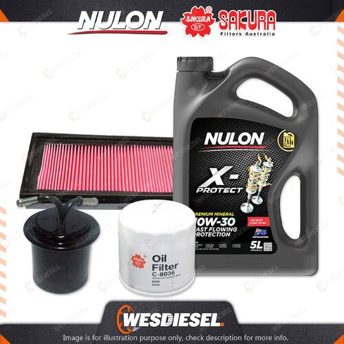 Oil Air Fuel Filter + 5L PRO10W30 Oil Service Kit for Subaru Forester SG9 2.5L